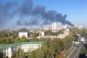 В районе аэропорта в Днецке опять горит