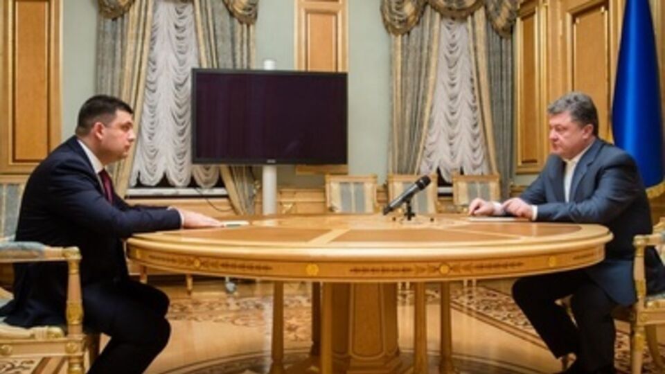 Вечером в понедельник Петр Порошенко провел встречу с Владимиром Гройсманом