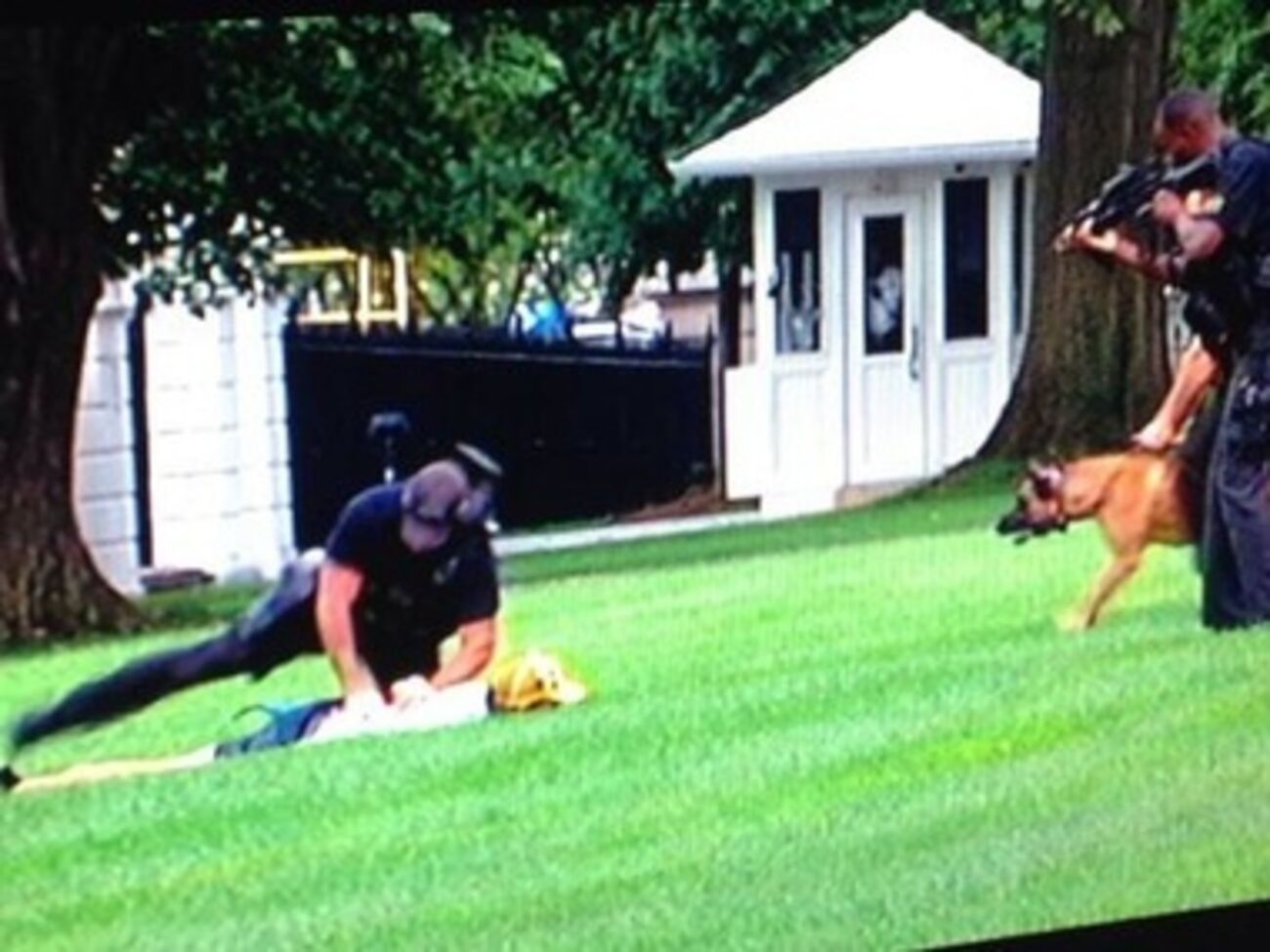 На этот раз нарушитель не смог добежать до Белого дома