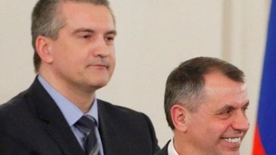 "Премьер" Крыма Сергея Аксенов и "спикер" крымского парламента Владимир Константинов