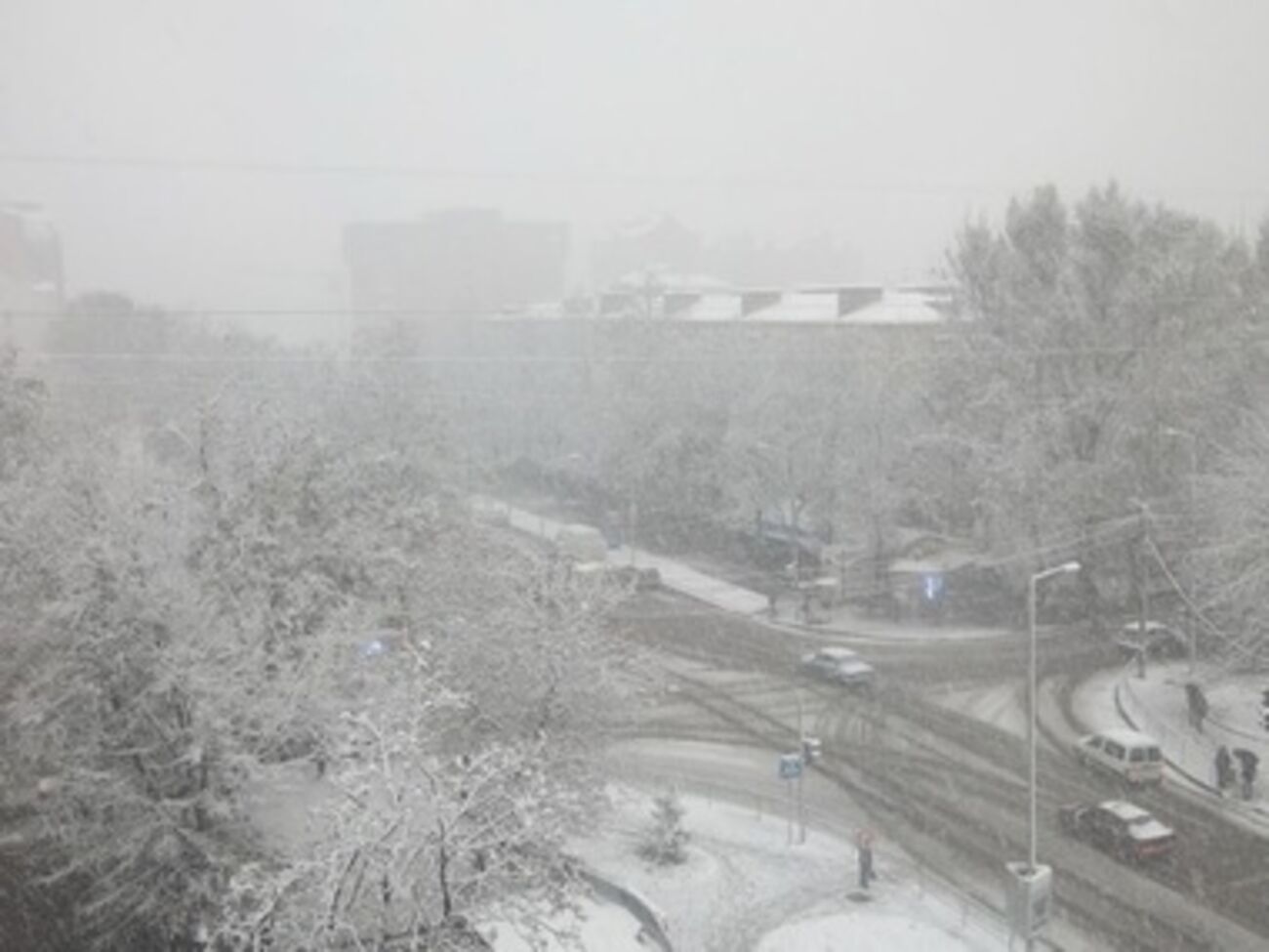 Ивано-Франковск сегодня засыпало снегом