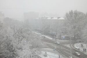 Ивано-Франковск сегодня засыпало снегом