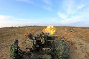 Учения украинских офицеров на житомирском полигоне