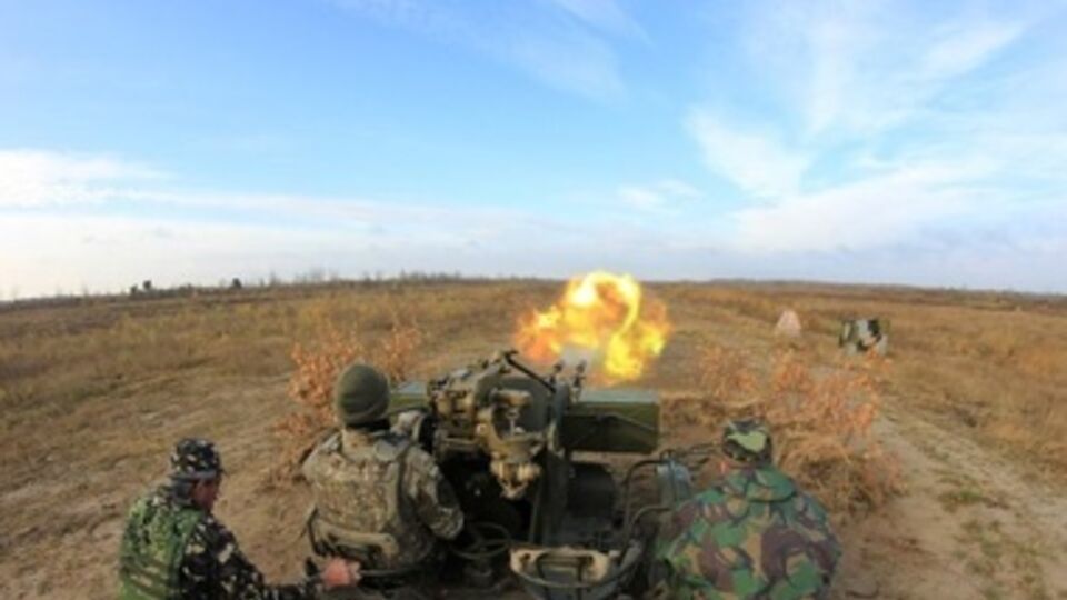 Учения украинских офицеров на житомирском полигоне