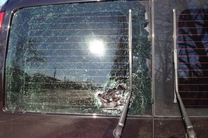 В машине политических деятелей пробили несколько окон