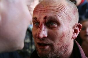 Драка между активистами Евромайдана и экс-беркутовцами в Киеве. Фоторепортаж