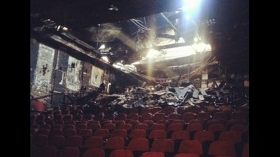 Зал "Гегемон" после пожара
