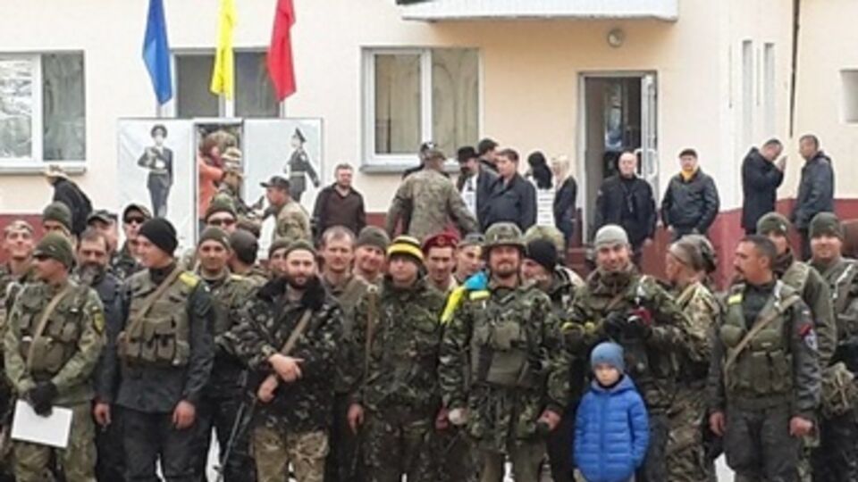 Встреча батальона Нацгвардии имени генерала Кульчицкого в Киеве