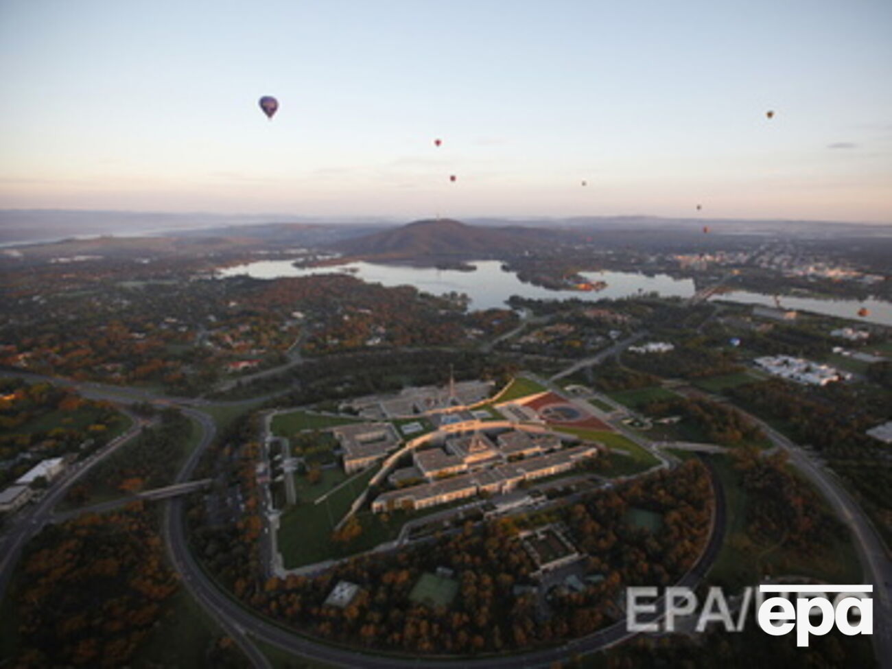 Канберра с высоты птичьего полета