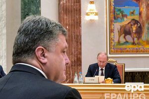 Порошенко и Путин на встрече в Минске