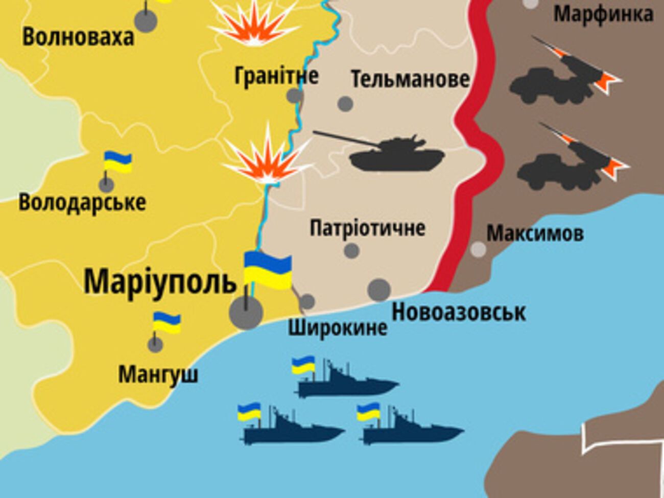 Мариуполь укрепляют на случай возможной атаки из РФ