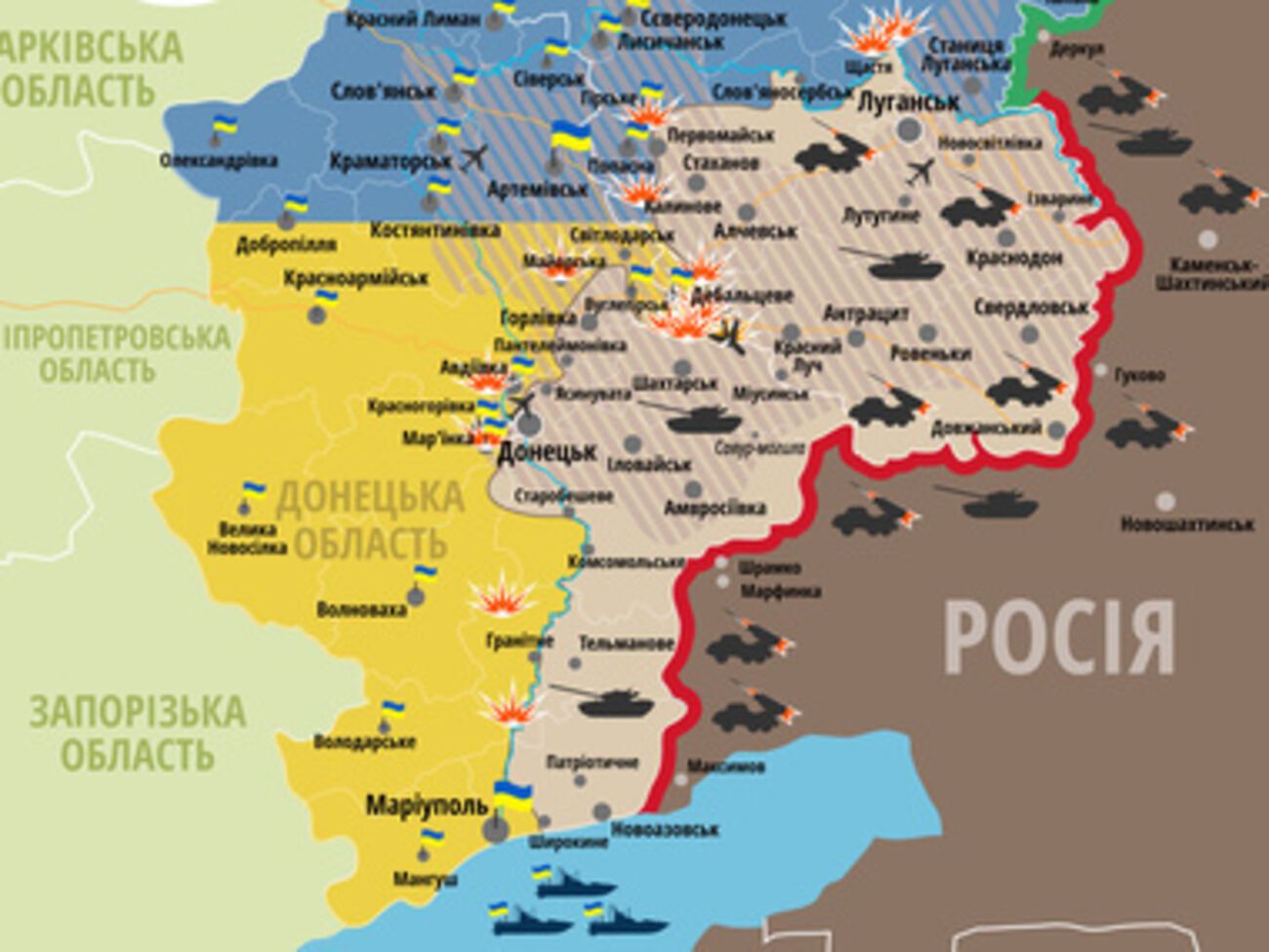 Зона АТО останется в своих прежних границах, заявили в СНБО