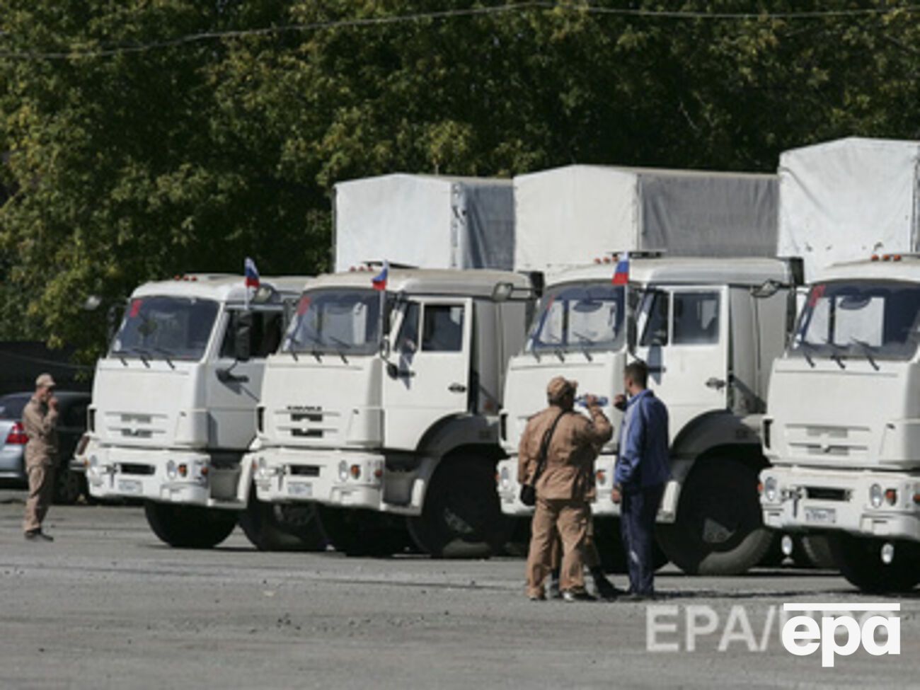Грузовики, которые привезли "помощь", уже вернулись в Россию