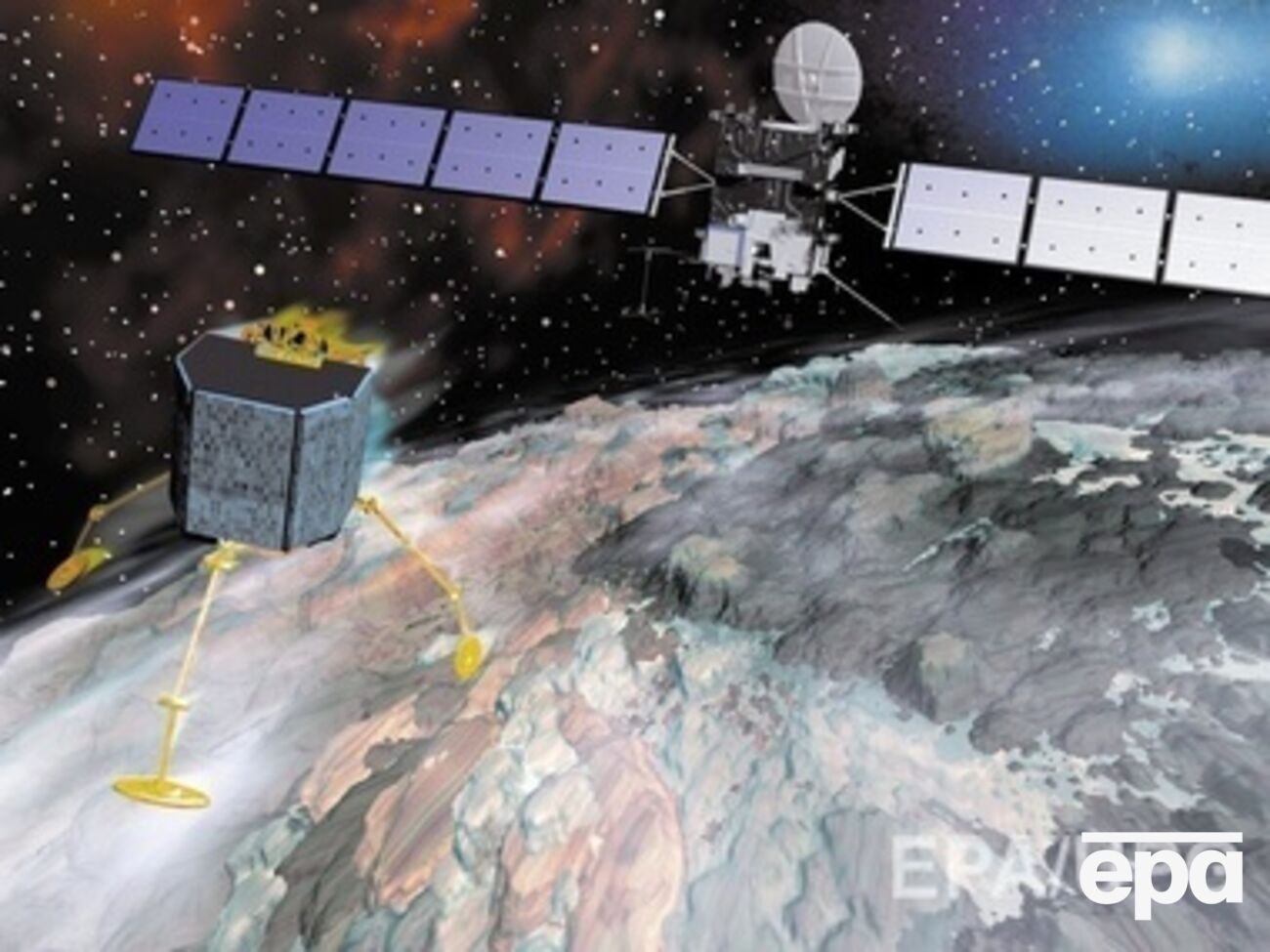 Художественное изображение задачи миссии "Розетта"