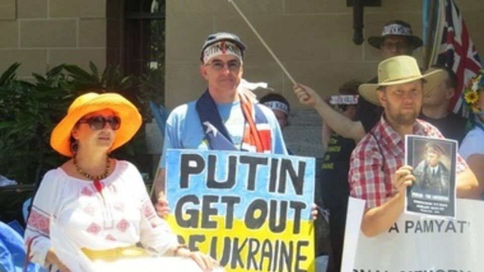 Украинские австралийцы встретили Путина акцией протеста