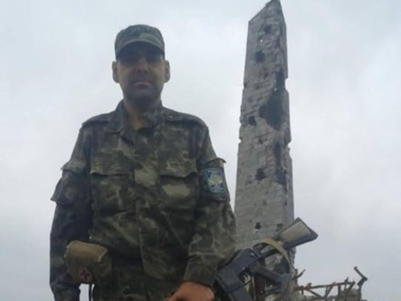 Потехин на вершине Саур-Могилы утром 19 августа, накануне атаки