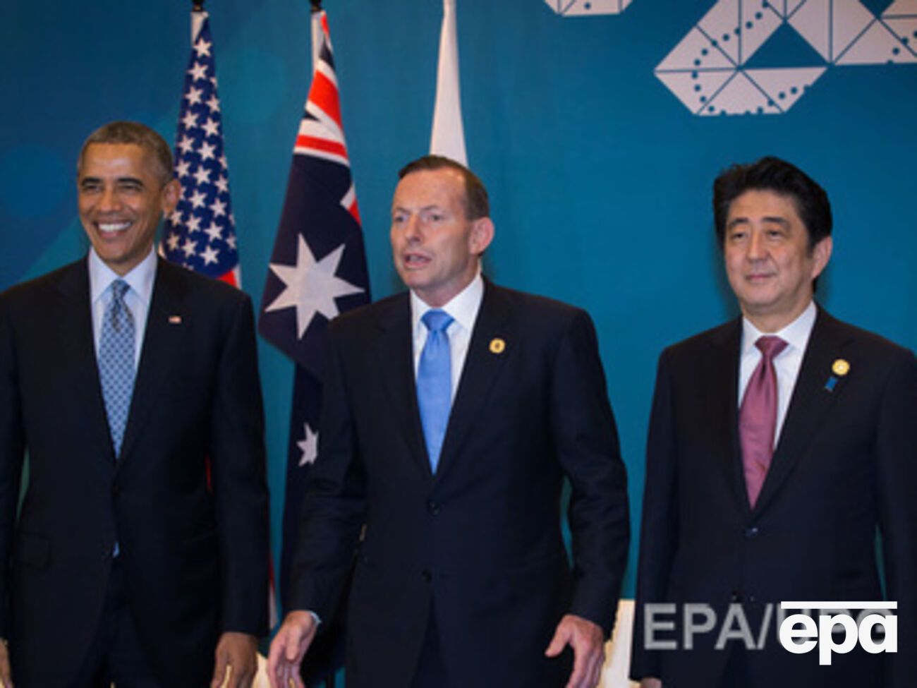 Барак Обама, Тони Эббот и Синдзо Абе