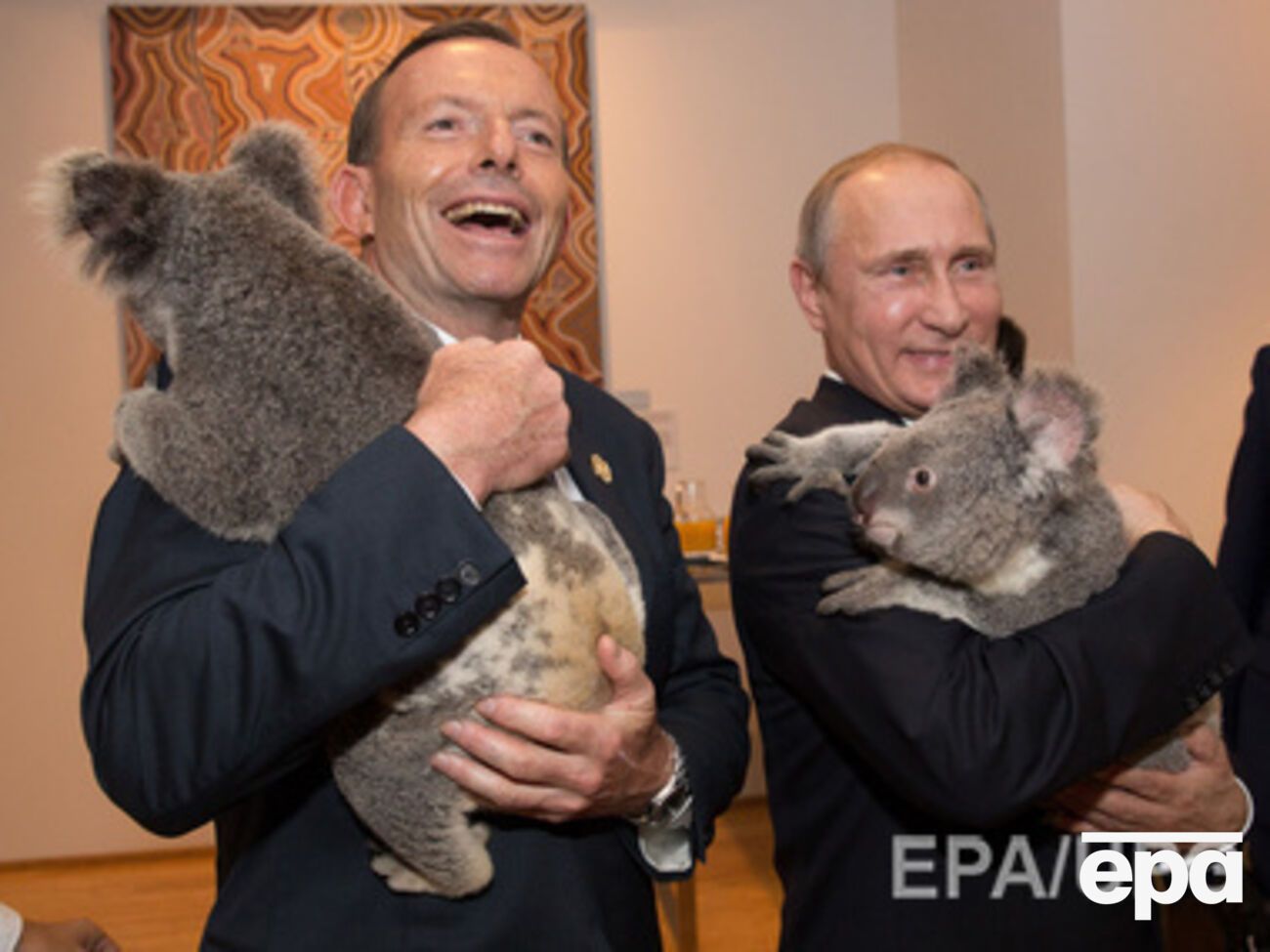 Австралийский премьер Тони Эббот и президент РФ Владимир Путин