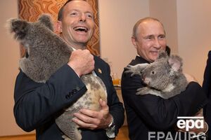 Австралийский премьер Тони Эббот и президент РФ Владимир Путин