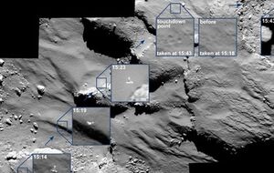 Модуль "Филы" дважды отскочил от поверхности кометы