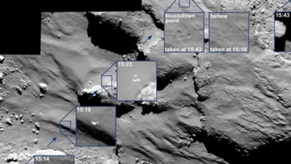 Модуль "Филы" дважды отскочил от поверхности кометы