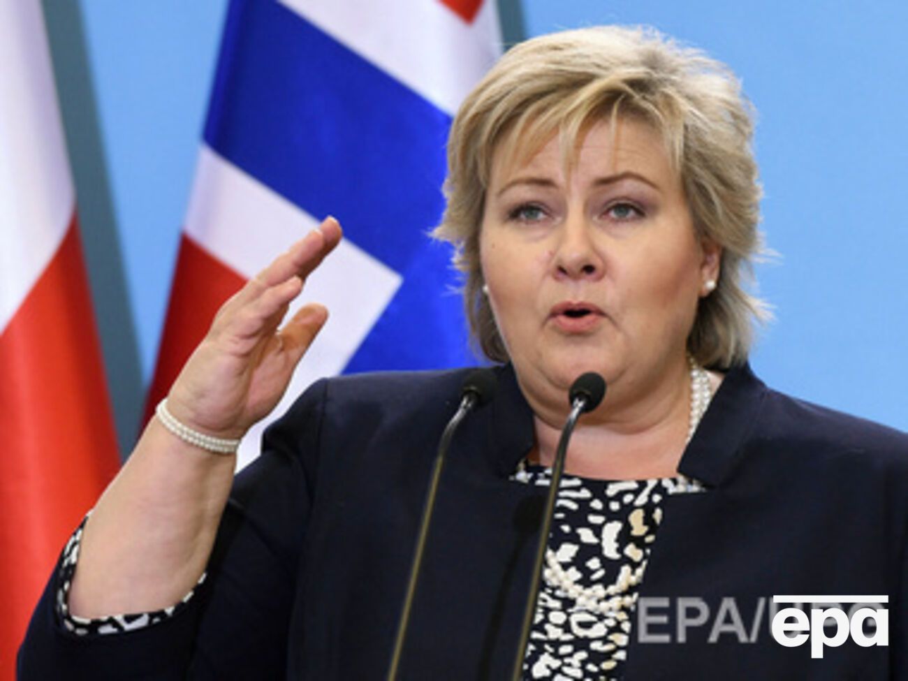 Эрна Солберг:&nbsp;Из-за незаконной аннексии Крыма и активности России в восточных регионах Украины мы заморозили все политические контакты с Москвой