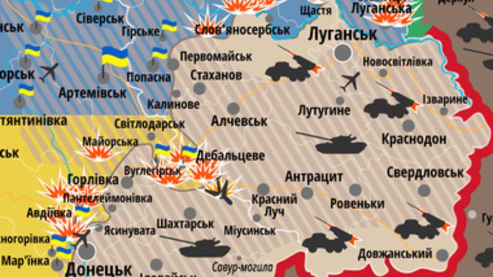 Обстрелы в зоне АТО не прекращаются