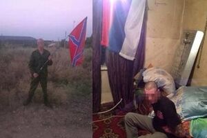 Во время обысков у задержанного нашли оружие и флаги боевиков