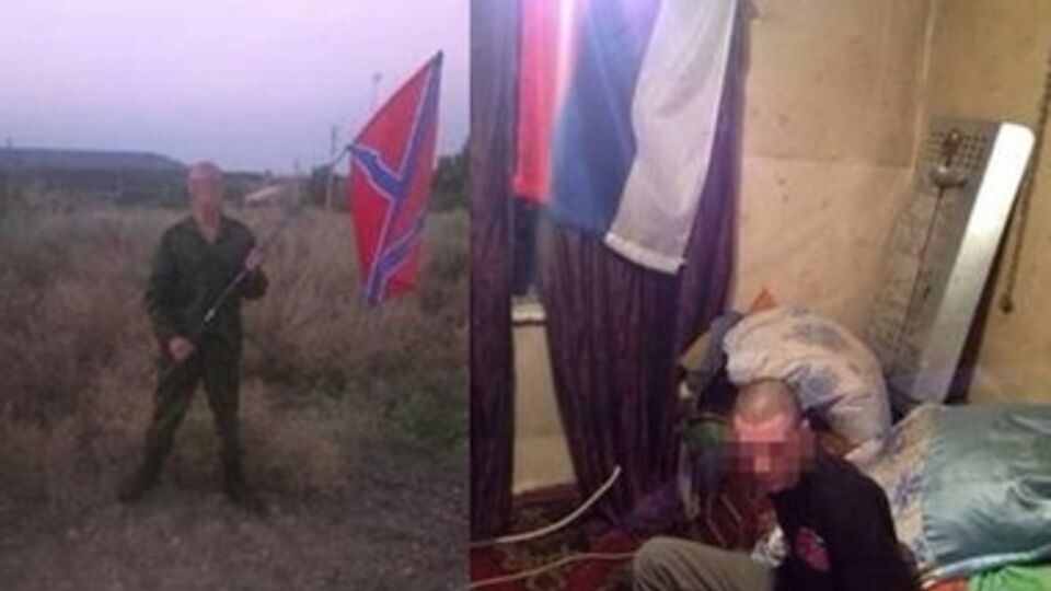 Во время обысков у задержанного нашли оружие и флаги боевиков