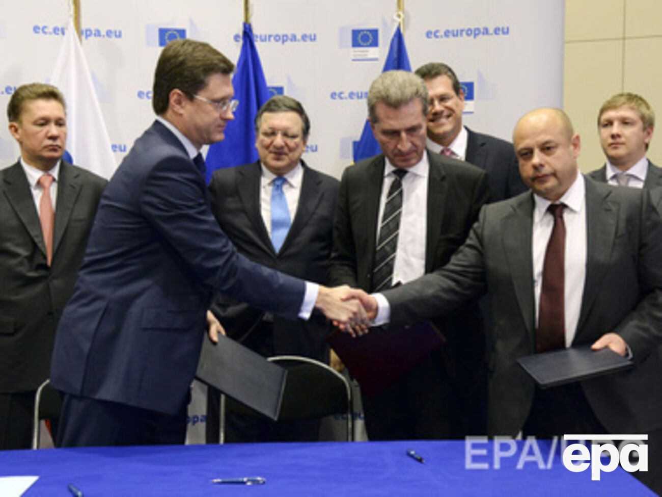 Подписание газового договора в Брюсселе 30 октября