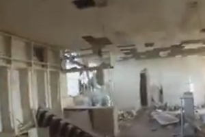 На видео снят момент реального танкового боя в аэропорту