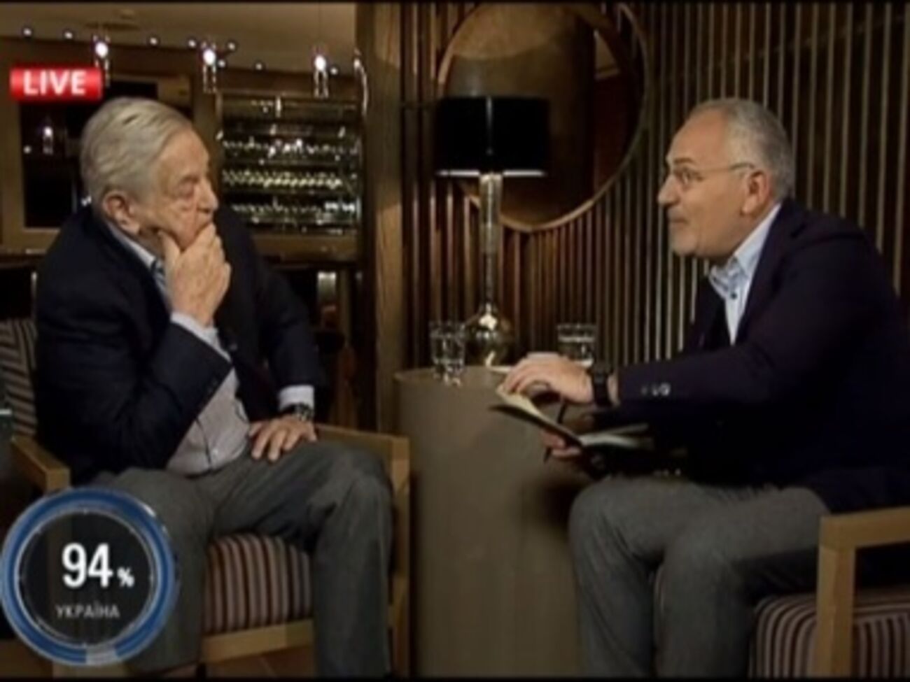 Меценат Джордж Сорос и телеведущий Савик Шустер