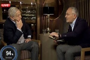 Меценат Джордж Сорос и телеведущий Савик Шустер