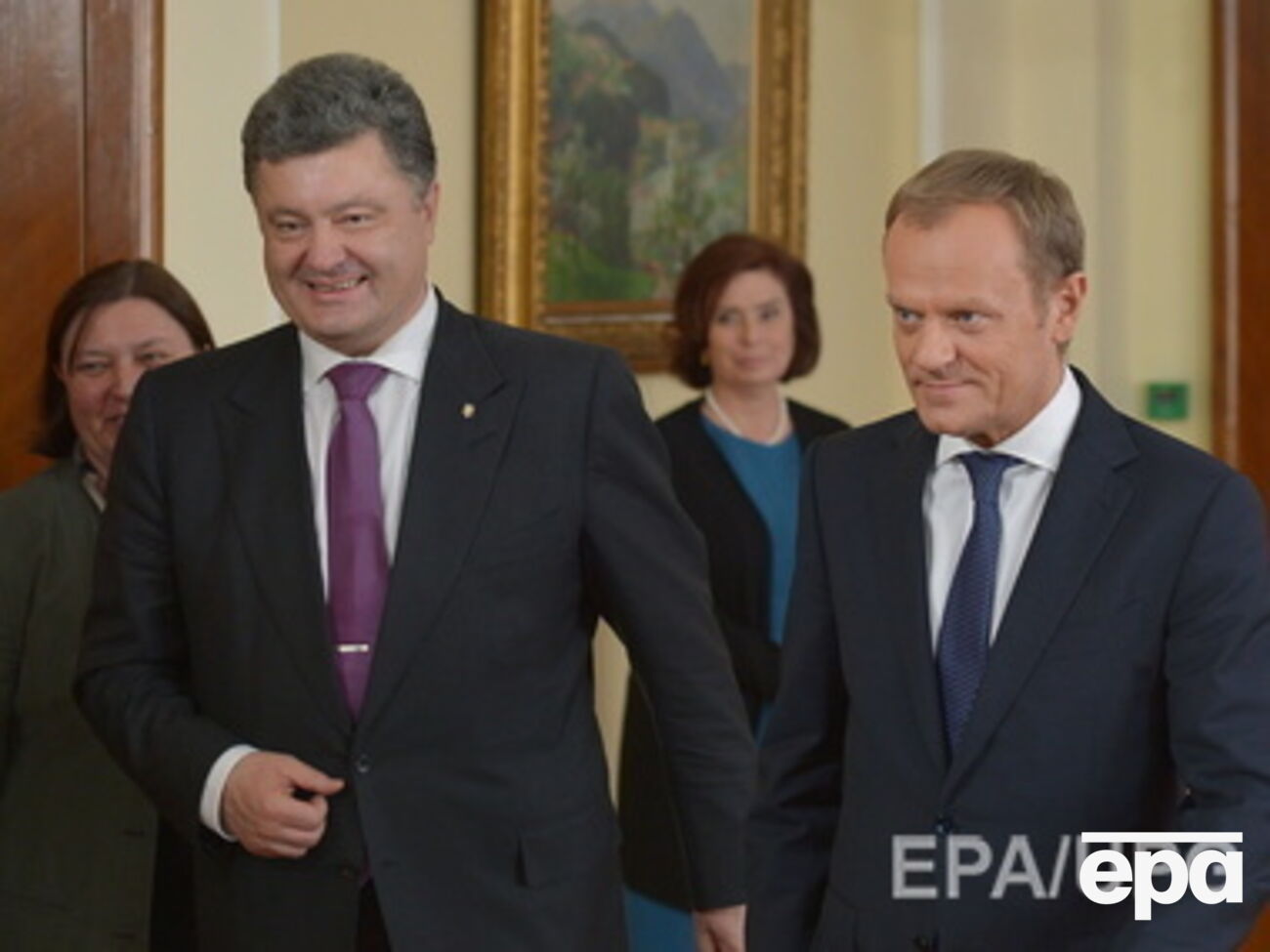 Порошенко поздравил Туска с новой должностью