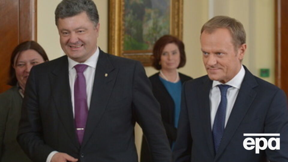 Порошенко поздравил Туска с новой должностью