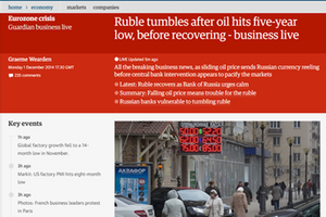The Guardian запустила проект о падении рубля