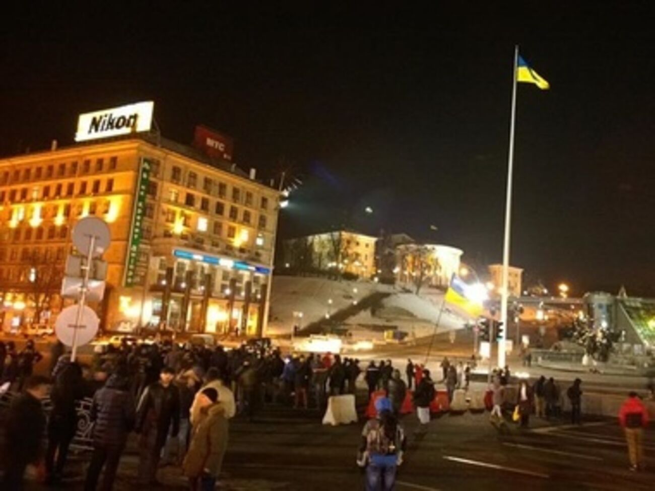 В Киеве на несколько часов перекрывали центральную улицу