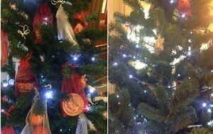 В центре Москвы покупатели ГУМа сорвали с елки иностранные деликатесы