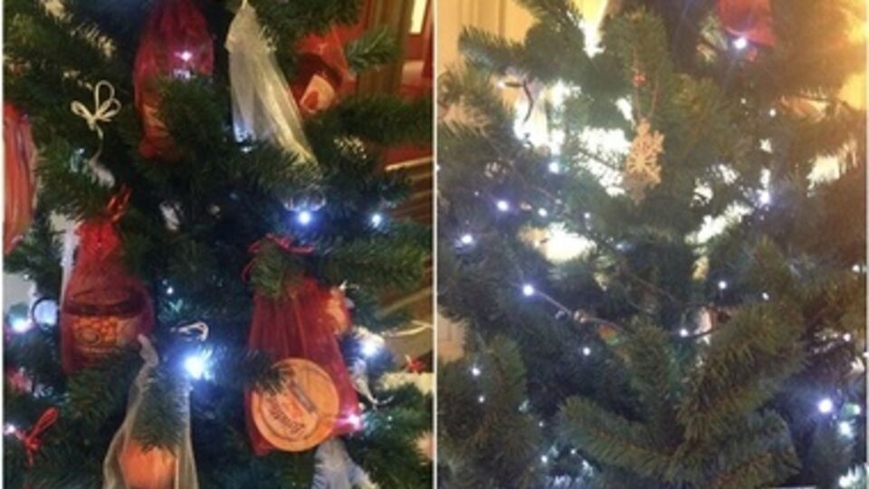 В центре Москвы покупатели ГУМа сорвали с елки иностранные деликатесы