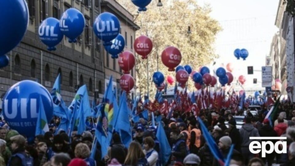 Забастовка профсоюзов Италии