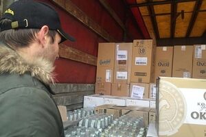 На Донбасс везли водку и коньяк