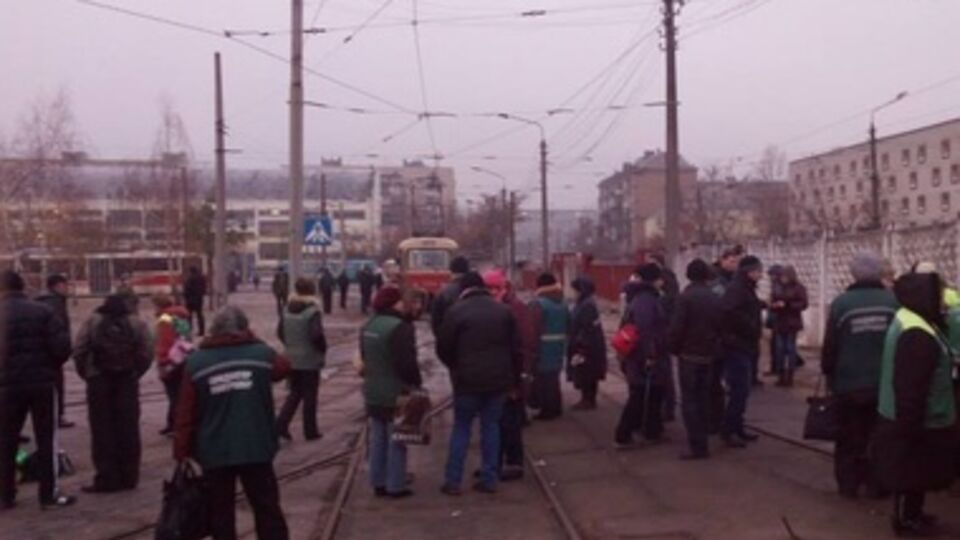 Сегодня в Киеве на работу не вышли сотрудники трех трамвайных депо