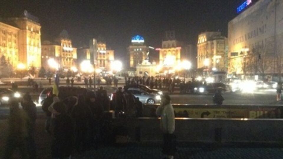 Вчера вечером Крещатик был перекрыт активистами