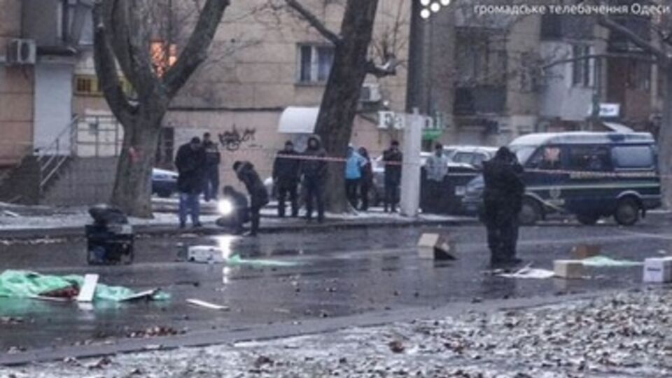 Место взрыва в Одессе