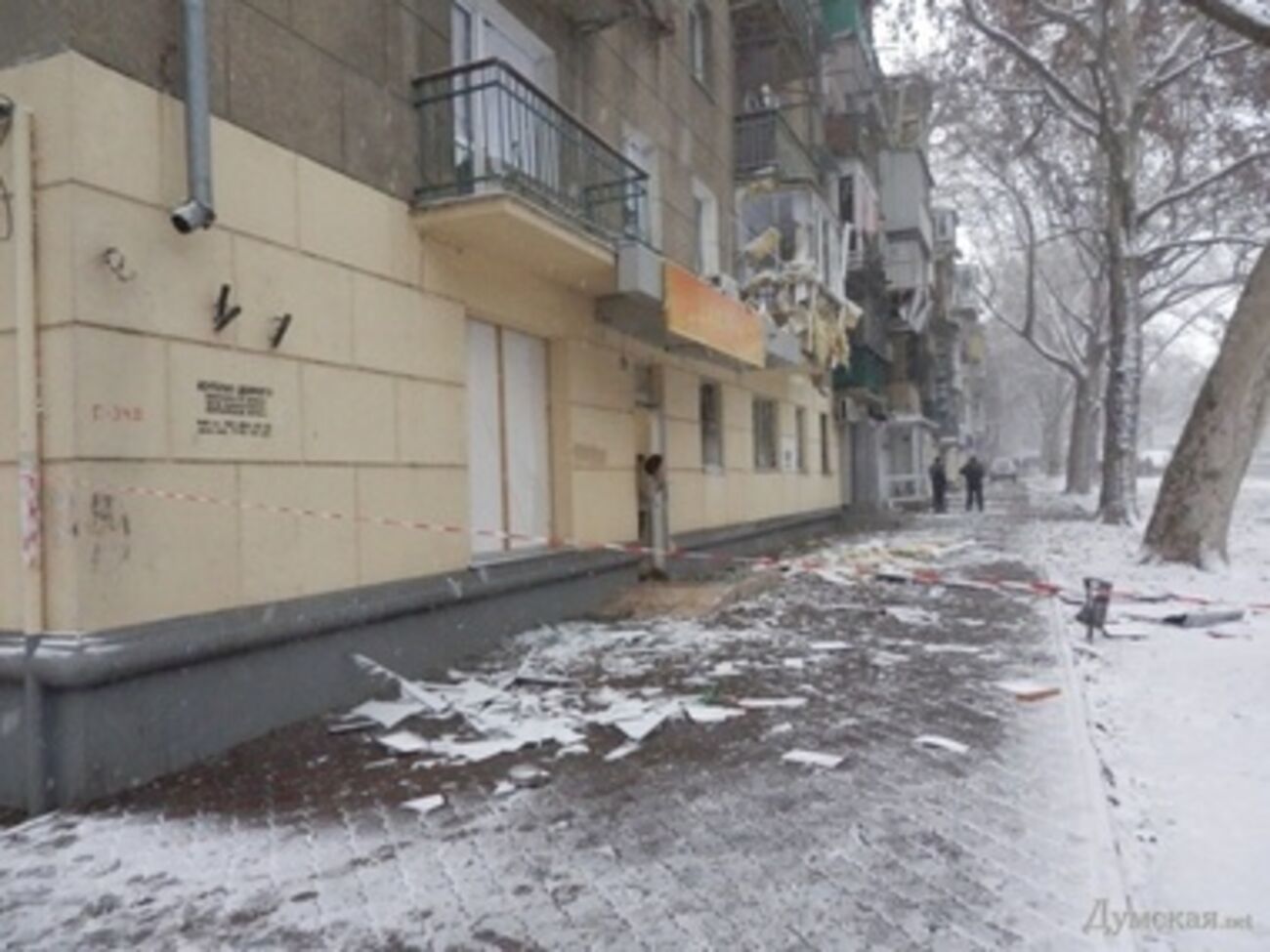 Место взрыва в Одессе