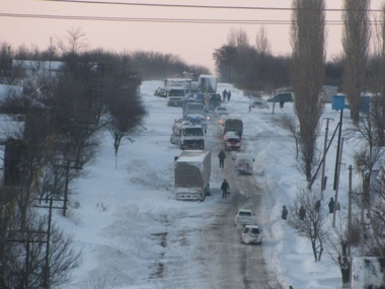 В Херсоне сильный снегопад
