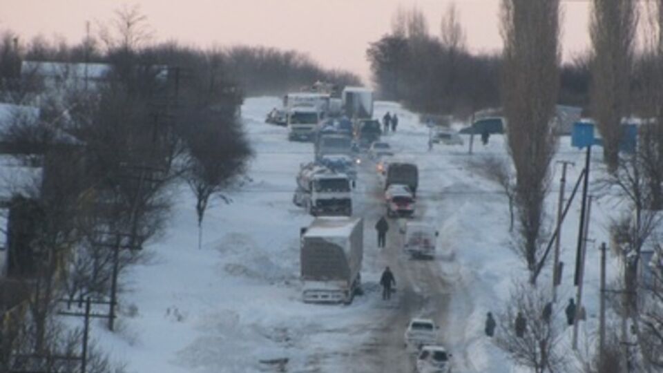 В Херсоне сильный снегопад