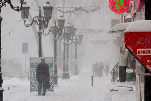 Одессу сильно замело снегом