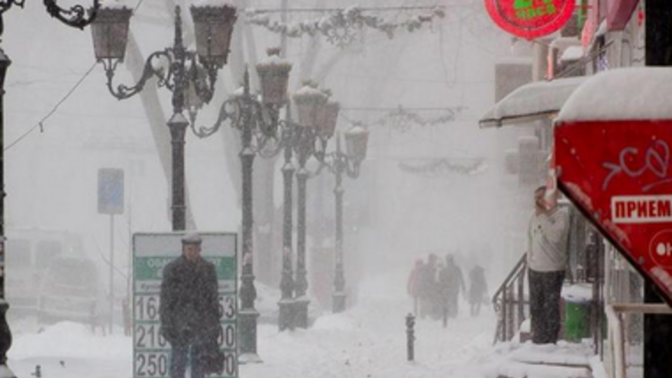 Одессу сильно замело снегом