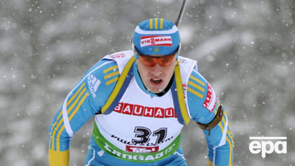 Украинский биатлонист Сергей Седнев